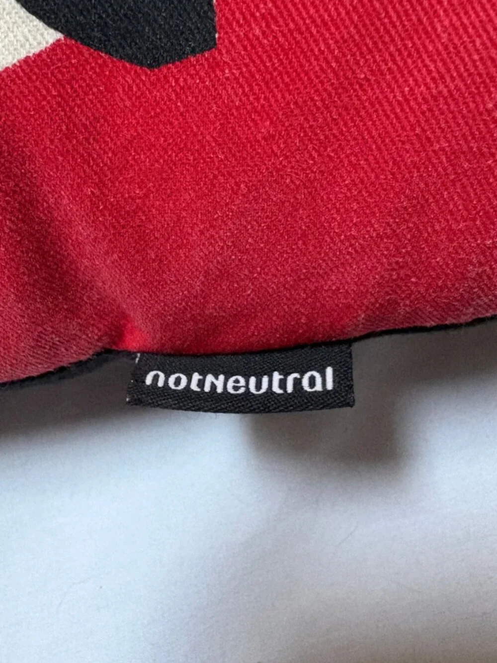 notNeutral Abstract Apple Feather Pillow – 15” x 11”